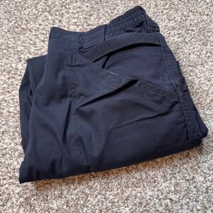 5.11 Tactical Series Men 36x34 Navy Blue Cargo Pants Rip Stop Knees Work Utility